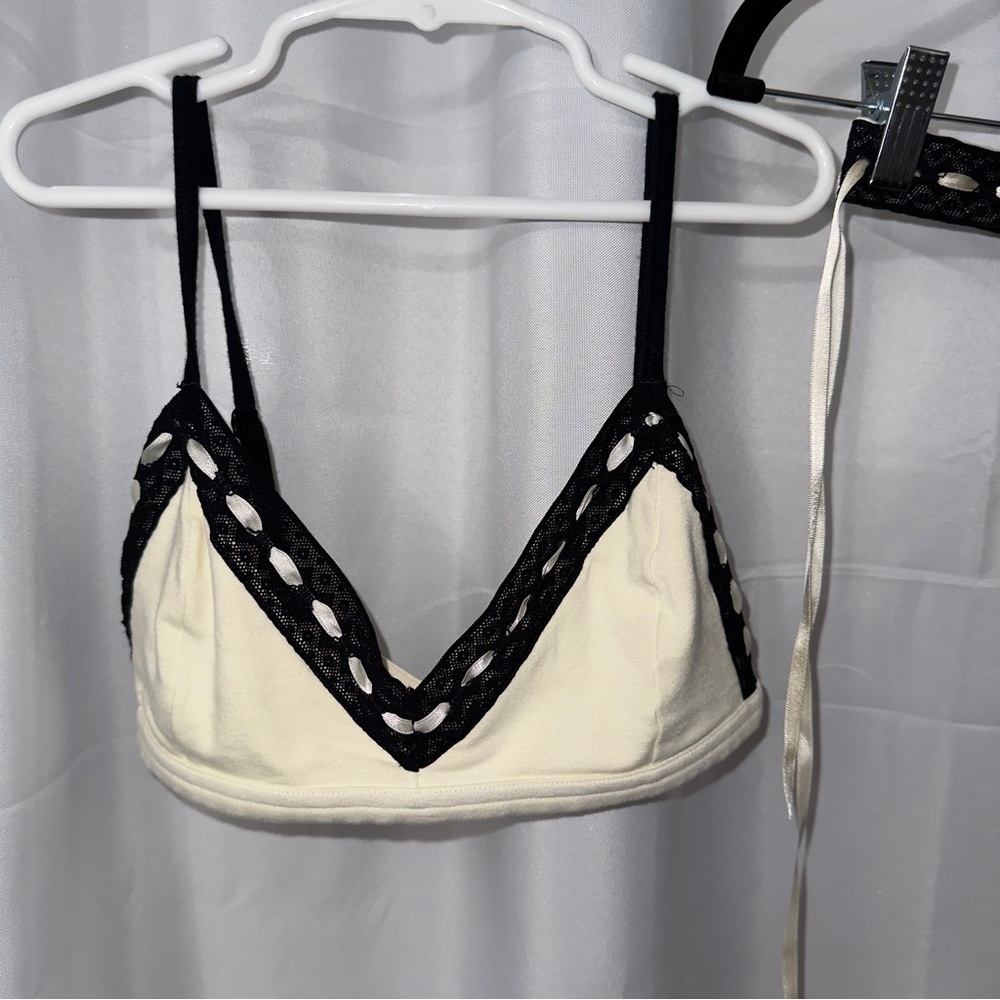 Nina Cream and Black Bikini Set - Picture 3 of 5